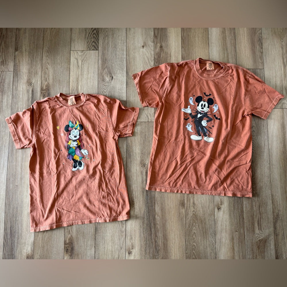 Unisex Disney Mickey and Minnie Halloween T-shirt Bundle, Jack & Sally Matching